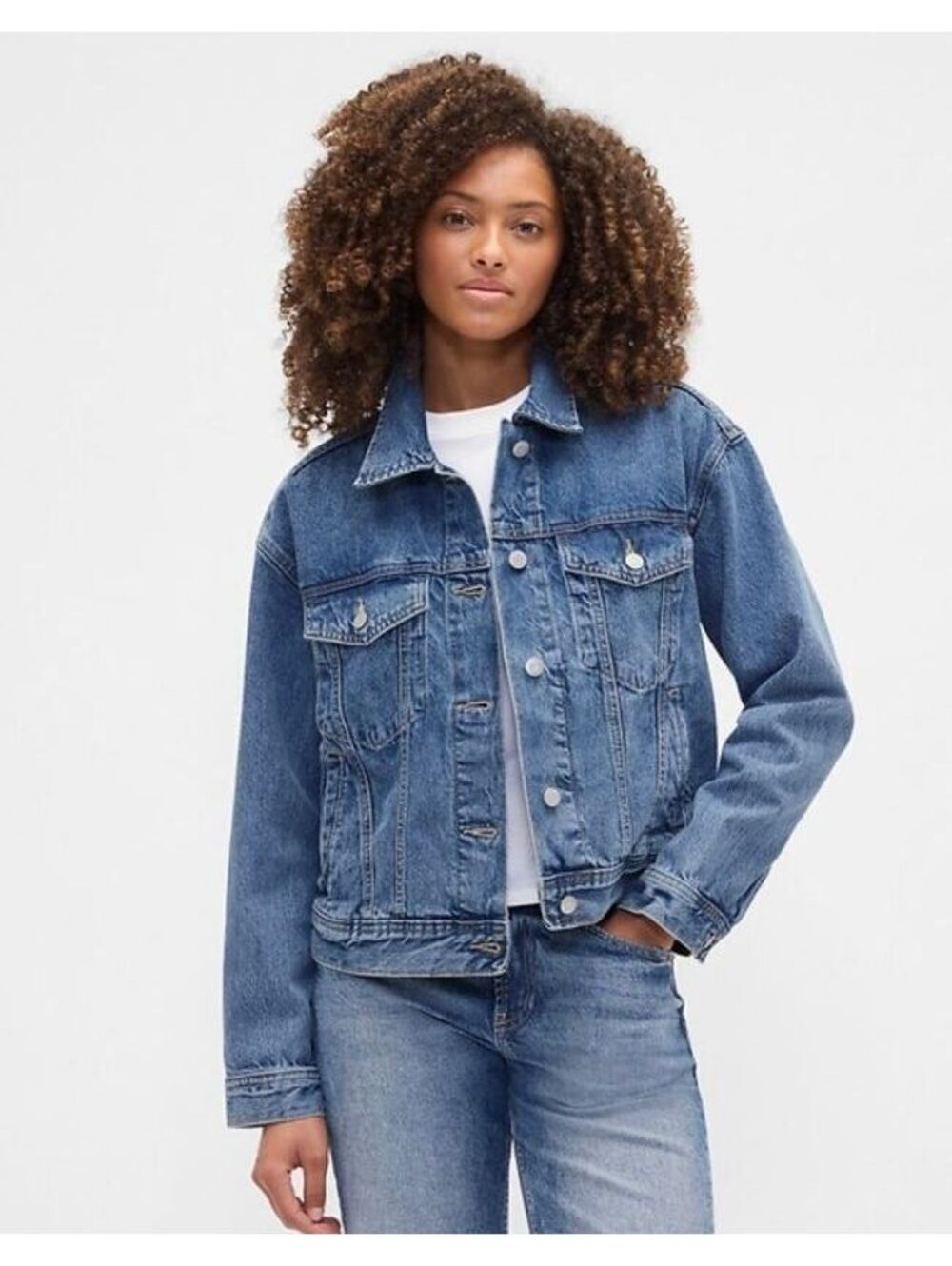 Gap Relaxed Icon Denim Jacket medium wash